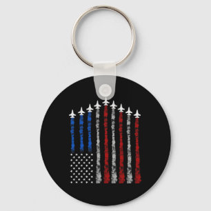 Chaveiro Avião Jet-Avião Usa Bandeira 4 De Julho Patrioti