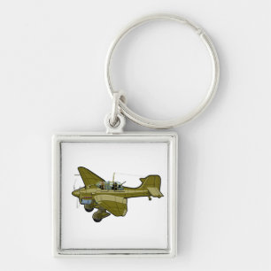Chaveiro Avião retrógrado de desenho animado