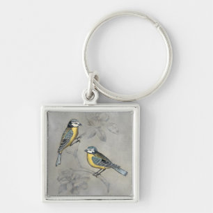 Chaveiro Aviário Silvered Casal de aves