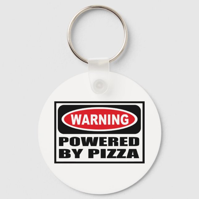Chaveiro Aviso ligado pela cadeia de teclas PIZZA (Frente)