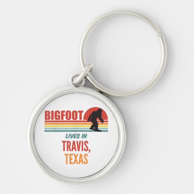 Chaveiro Avistamento de Bigfoot em Travis Texas  (Frente)