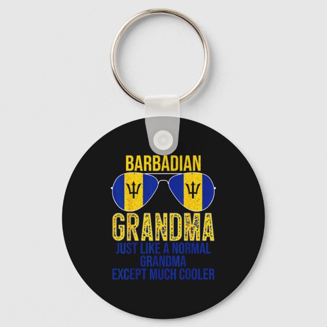 Chaveiro Avó barbadense bandeira de barbados óculos de sol  (Frente)
