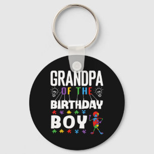 Chaveiro Avô Do Menino Do Aniversário Conscientização Do Au