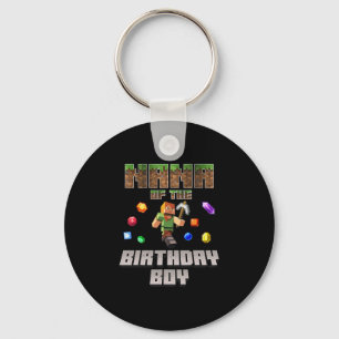 Chaveiro Avó Do Menino Do Aniversário Video Gamer Número De