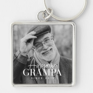 Chaveiro Avô Incrível Desde 20XX Foto Elegante Simples