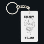 Chaveiro Avô Personalizado Avô Dotado Avô<br><div class="desc">Presente para o Avô Chave em Corrente Personalizada, Presente para o Avô Chave Chaveiro, Fist Bump com Nome de Criança, Dia de os pais da Filha, Crianças Personalizadas Filhos Filhos Avós, Novo Abuelo Papa Bebê Primeiro, Avô neta direita esquerda, Namorado dos netos Pai Bebê, Padre Pa do neto do neto,...</div>