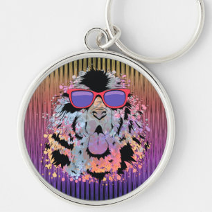 Chaveiro Awesome Newfoundland Dog Sunglasses