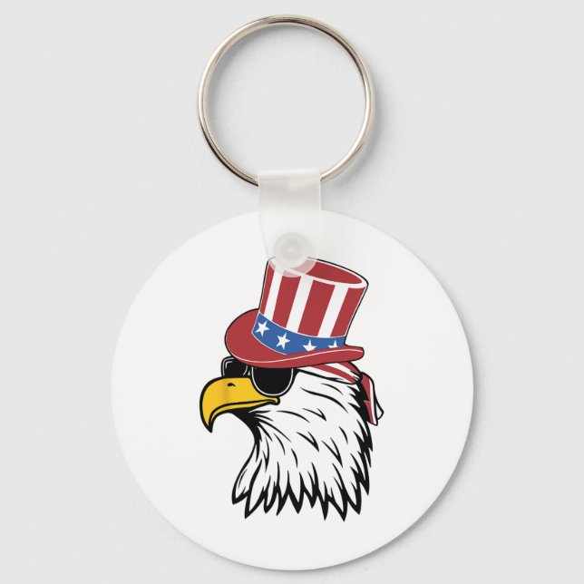 Chaveiro Awsome Patriotic Eagle Usa Tee (Frente)