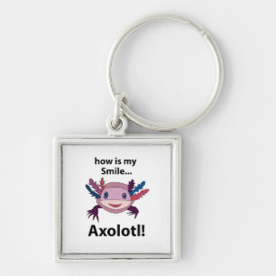 Chaveiro Axolote Como é engraçado o meu sorriso Axolote