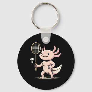 Chaveiro Axolote Jogador de Badminton Esporte de Peteca