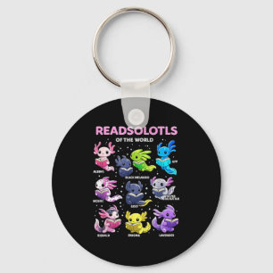 Chaveiro Axolote kawaii readsolotl do mundo axolotes