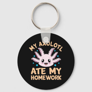 Chaveiro Axolotl Ate Homework Kawaii - Amante de os animais
