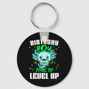 Chaveiro Axolotl Birthday Boy Time To Level Up Gamer Birthd