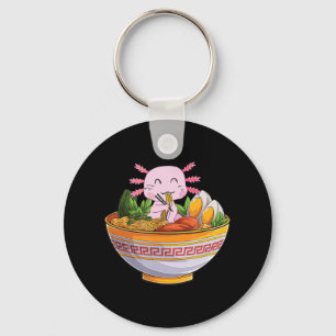 Chaveiro Axolotl Comendo Ramen Noodles Kawaii Anime Gift Gi