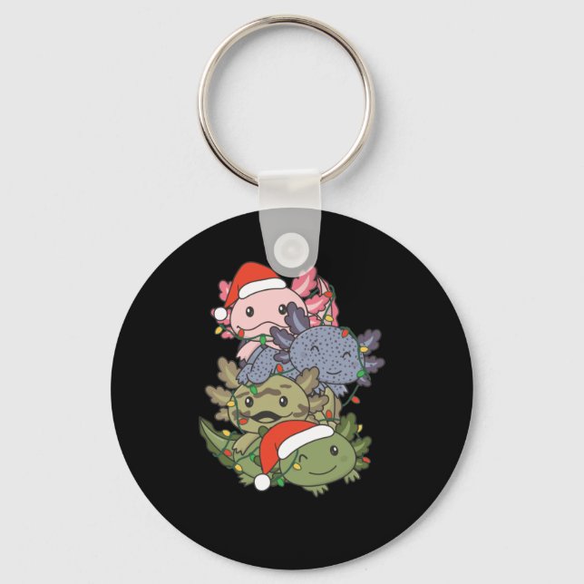 Chaveiro Axolotl Natal Árvore Animais de Natal Axolots (Frente)