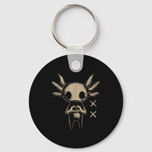 Chaveiro Axolotl Still Emo Goth  (Frente)