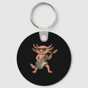 Chaveiro Axolotl Tocando Violão Rock E Roll Gift Homens