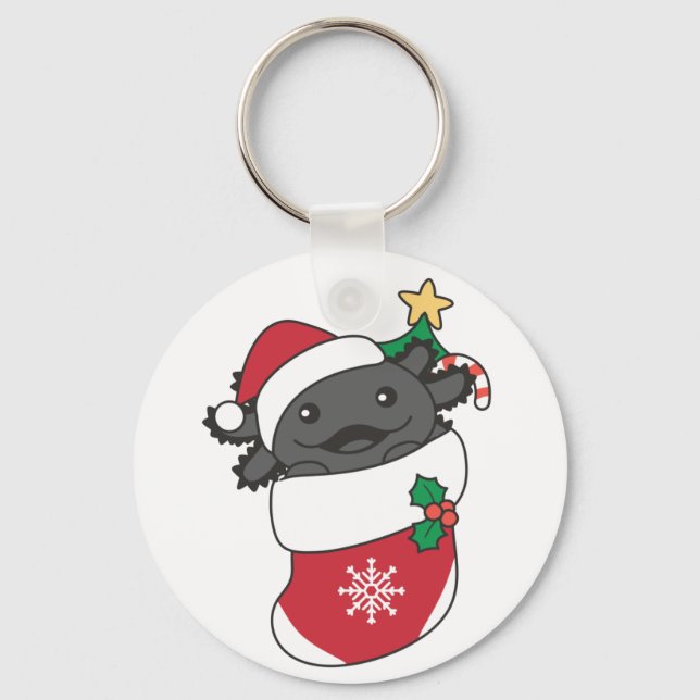 Chaveiro Axolotls Christmas Snow Winter Animal Axolotls Key (Frente)