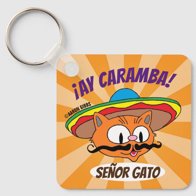 Chaveiro Ay Caramba! Gato Senhor Gato Divertido (Frente)