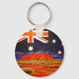 Chaveiro Ayers rock e bandeira australiana