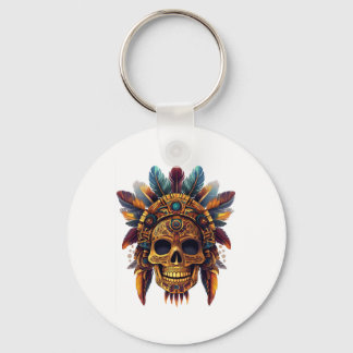 Chaveiro Aztec Skull Relic