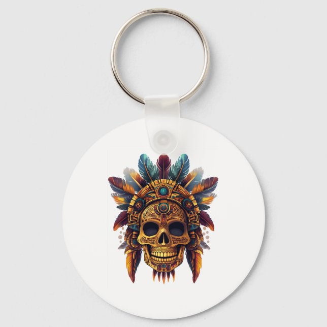 Chaveiro Aztec Skull Relic (Frente)
