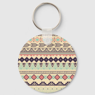 Chaveiro Aztec Tribal Stripes: Ilustração Vintage