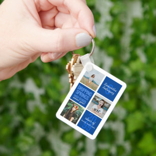 Chaveiro Azul, 4 Fotografias Diversas Caixas de Classe Ano