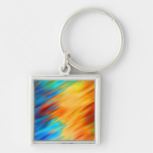 Chaveiro Azul-Abstrato azul-colorido