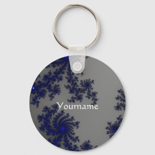 Chaveiro azul bonito com yourname