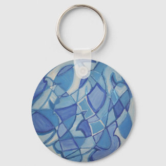 Chaveiro Azul claro Abstrato Trabalho de arte de Kara Willi