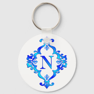 Chaveiro Azul da letra N