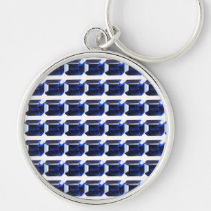 Chaveiro Azul de apphire retangular