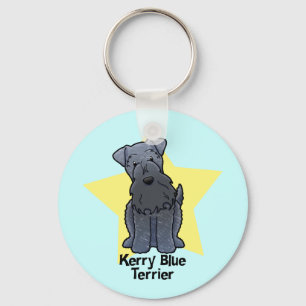 Chaveiro Azul de Kerry Terrier da estrela de Kawaii