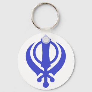 Chaveiro Azul de Khanda do sikh