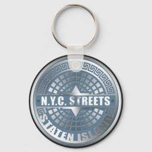 Chaveiro Azul de Manhole Staten Island