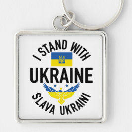 CHAVEIRO AZUL E AMARELO ESTOU COM UCRÂNIA