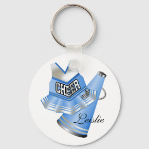 Chaveiro azul e branco do cheerleader