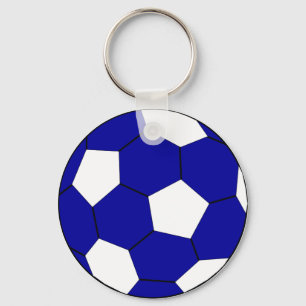 Chaveiro Azul e branco do futebol do futebol