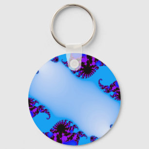 Chaveiro Azul Fractal