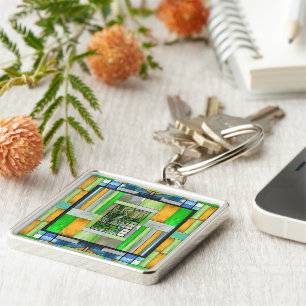 Chaveiro Azul Heron StainGlass