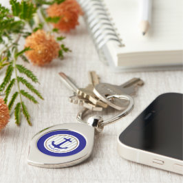 Chaveiro Azul Marinho náutico personalizado