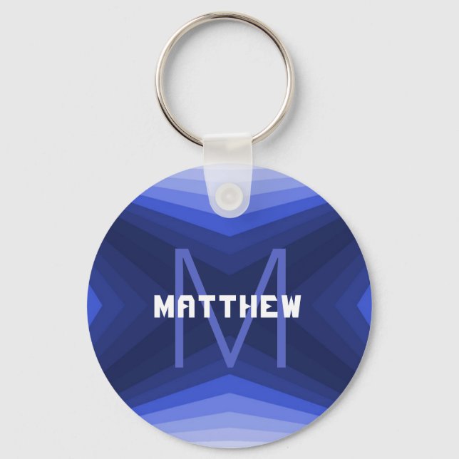 Chaveiro azul redondo - HAMbyWG Personalizável (Frente)