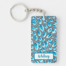 Chaveiro Azul Topaz e Prata Inspirada (06)