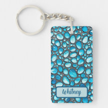 Chaveiro Azul Topaz e Prata Inspirada (08)