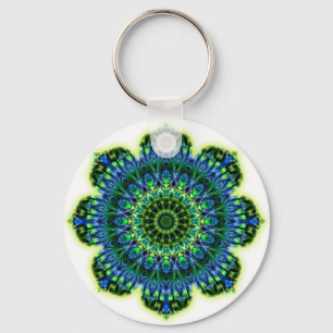 Chaveiro Azul verde da mandala