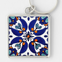 Chaveiro Azulejo mexicano Talavera Terracotta nº 1