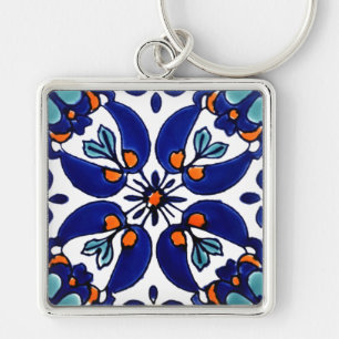 Chaveiro Azulejo mexicano Talavera Terracotta nº 1