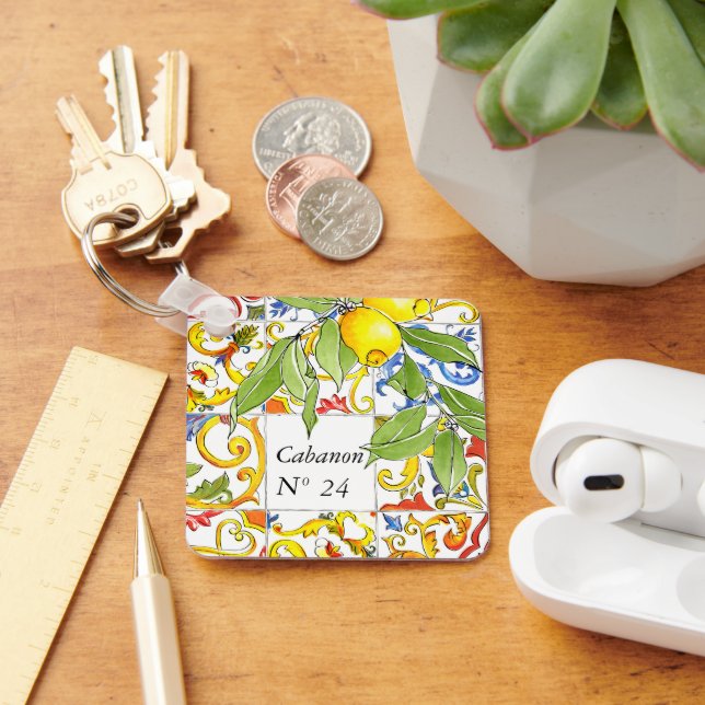 Chaveiro Azulejos italianos majolica coloridos da Trendy  (Mesa)