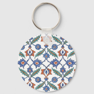 Chaveiro Azulejos Turcos Medievais: Ornamento Floral.